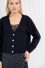 Cardigan Scarlett Noir - Vannina VESPERINI