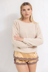 Pull en maille encolure bateau Nacre - Vannina VESPERINI