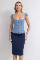 Bustier BB - Vichy Bleu - Vannina VESPERINI