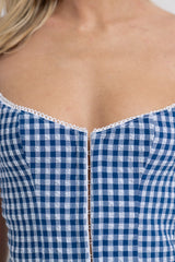 Bustier BB - Vichy Bleu - Vannina VESPERINI