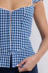 Bustier BB - Vichy Bleu - Vannina VESPERINI