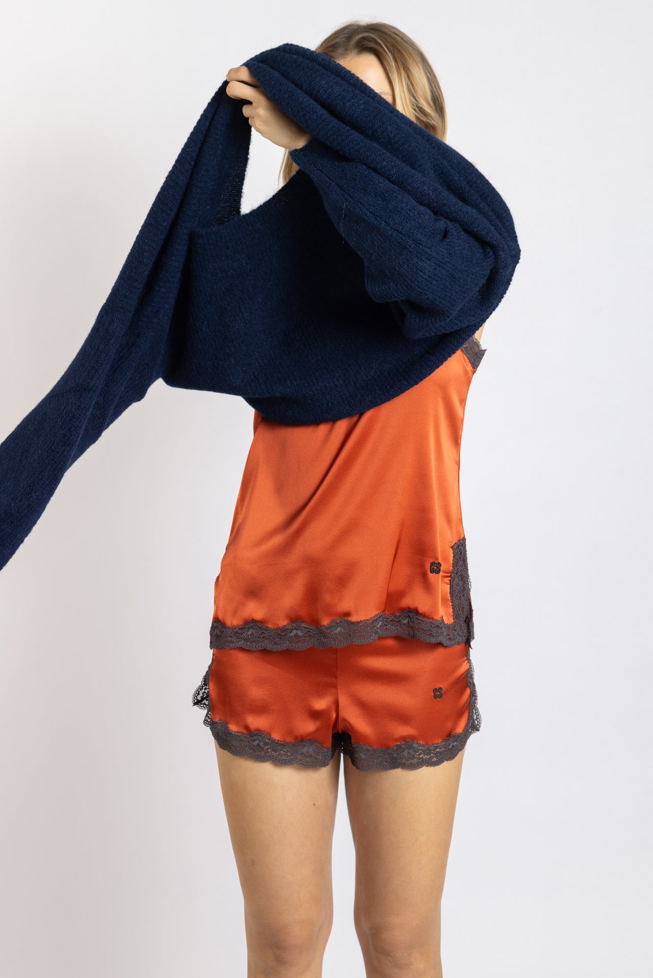 Pull en maille encolure bateau Océan - Vannina VESPERINI