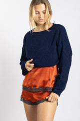 Pull en maille encolure bateau Océan - Vannina VESPERINI