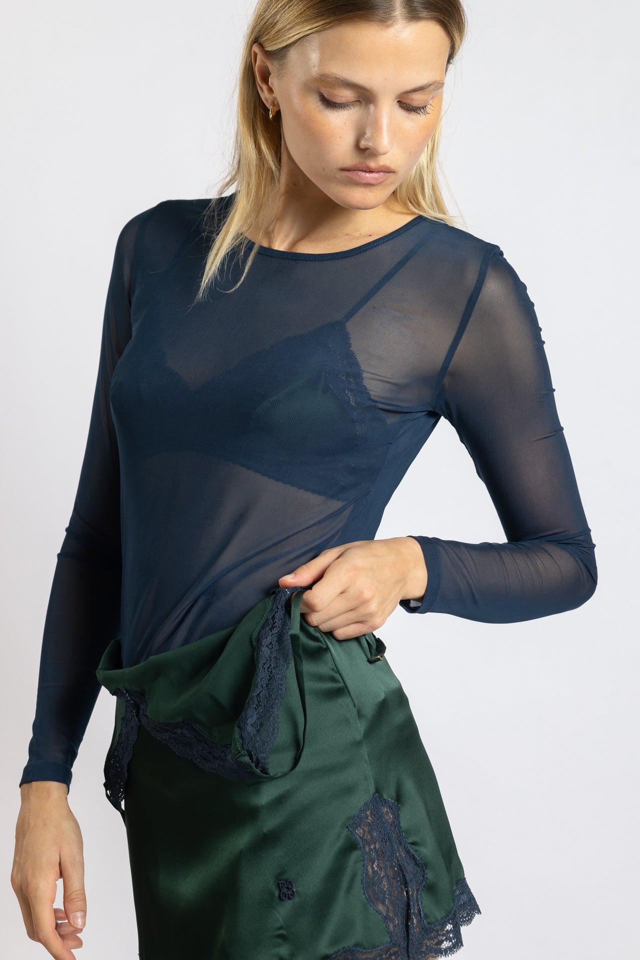 Top en tulle - Océan - Vannina VESPERINI