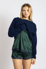 Pull en maille encolure bateau Océan - Vannina VESPERINI