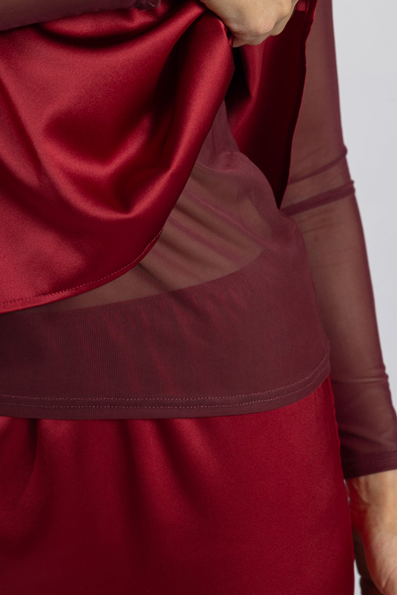 Top en tulle - Burgundy - Vannina VESPERINI