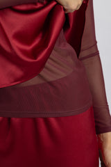 Top en tulle - Burgundy - Vannina VESPERINI
