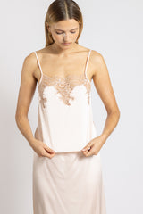 Top en soie Norma, Ballerine - Nude