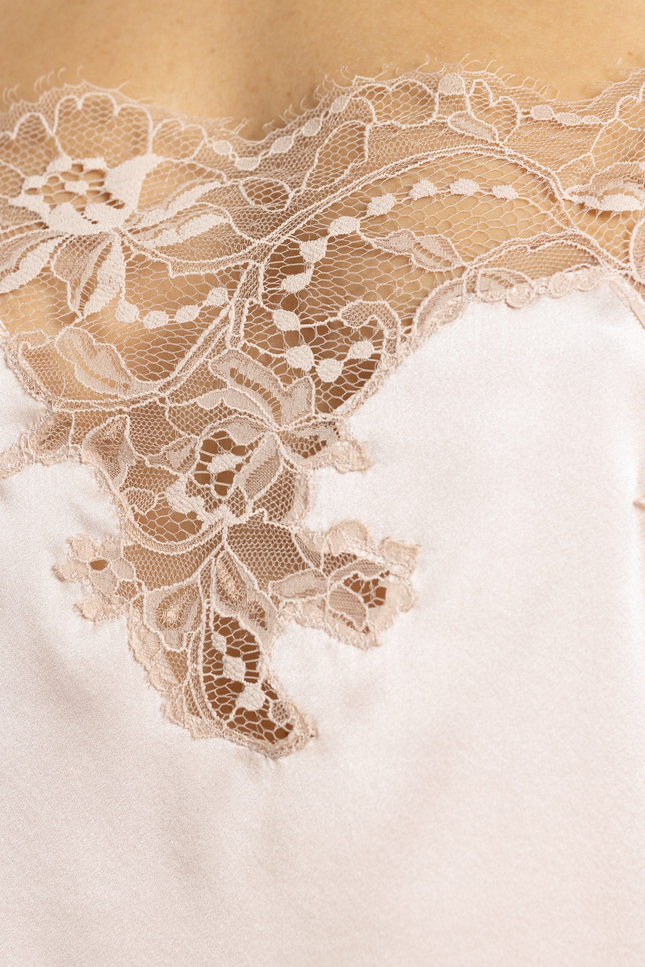 Top en soie Norma, Ballerine - Nude