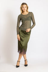 Top en tulle - Kaki - Vannina VESPERINI