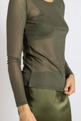 Top en tulle - Kaki - Vannina VESPERINI
