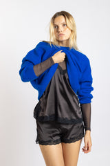 Boxer en soie, Deepchoco - Noir - Vannina VESPERINI