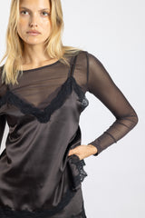 Top en tulle - Chocolat - Vannina VESPERINI