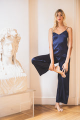 Pantalon Jane en Soie Océan - Vannina VESPERINI