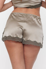 Silk boxer shorts, Caviar - Bronze