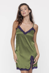 Combinette en soie Kaki - Deepblu - Vannina VESPERINI