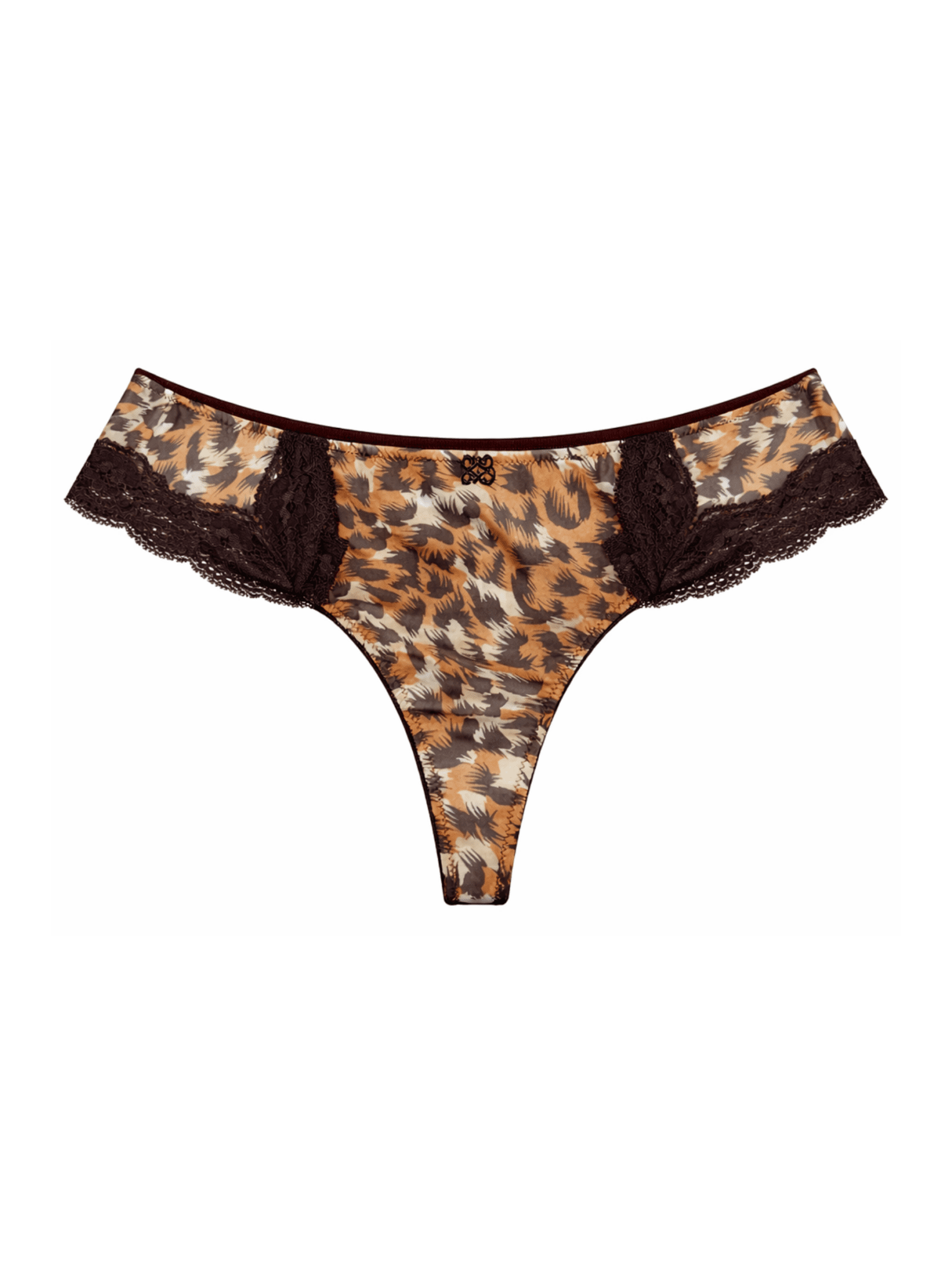 Brésilien en soie Léopard - Choco - Vannina VESPERINI