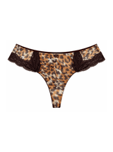 Brésilien en soie Léopard - Choco - Vannina VESPERINI