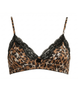 Triangle en soie Léopard - Choco - Vannina VESPERINI