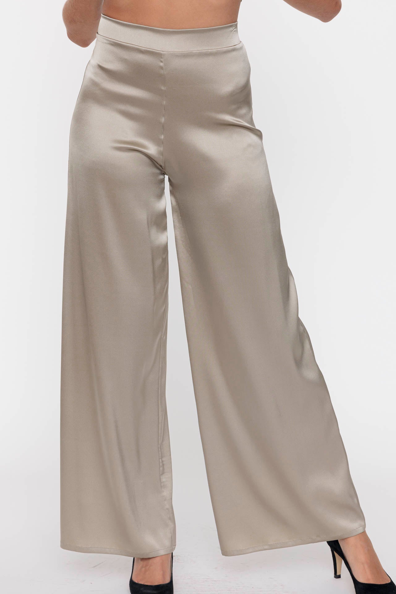 Pantalon Jane en soie, Caviar