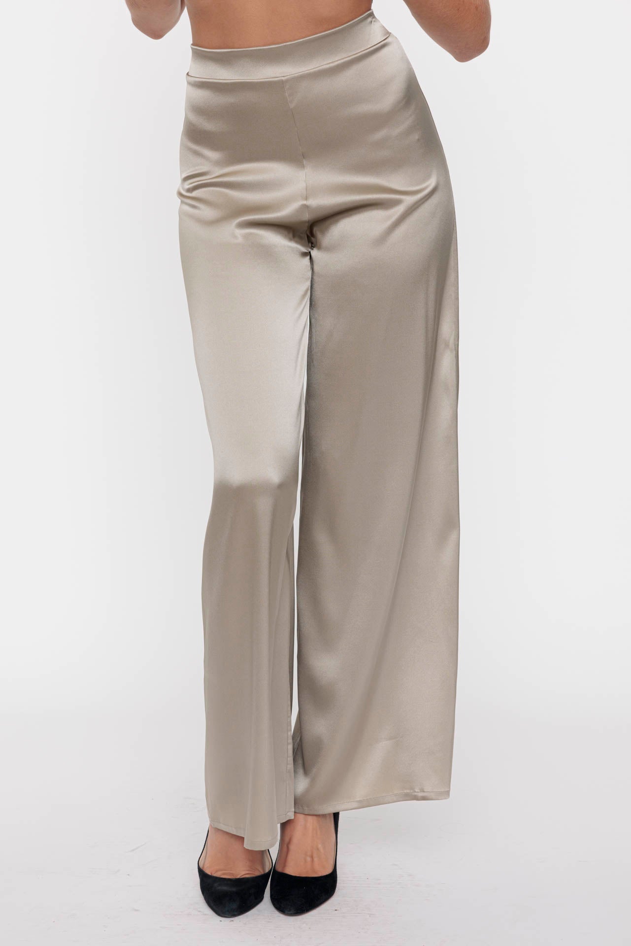 Pantalon Jane en soie, Caviar