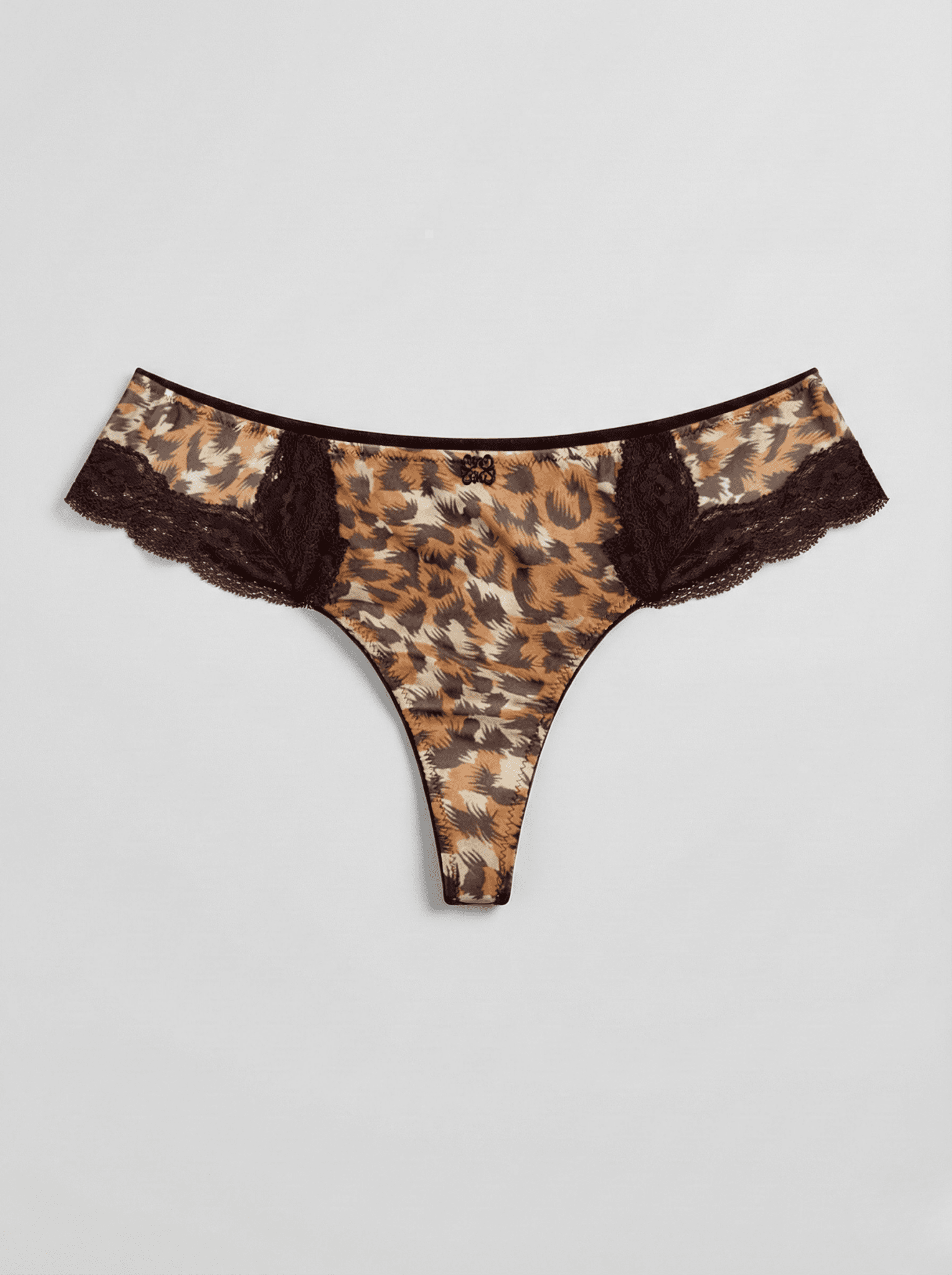 Brésilien en soie Léopard - Choco - Vannina VESPERINI