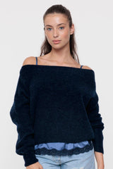 Océan boat neck knit sweater