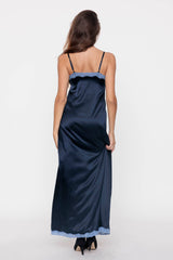 Long slit evening dress, Ocean - Jean