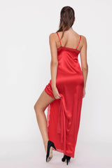 Passion long slit evening dress - Red