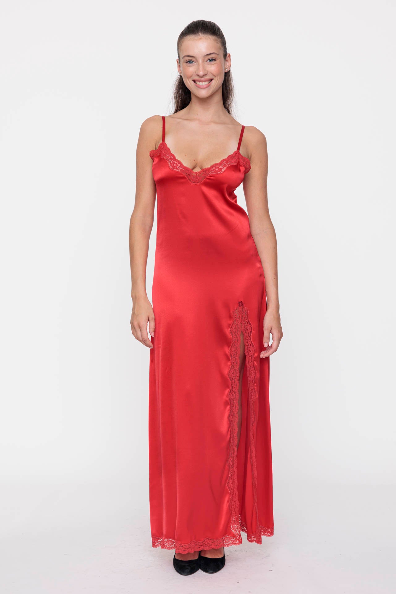 Passion long slit evening dress - Red