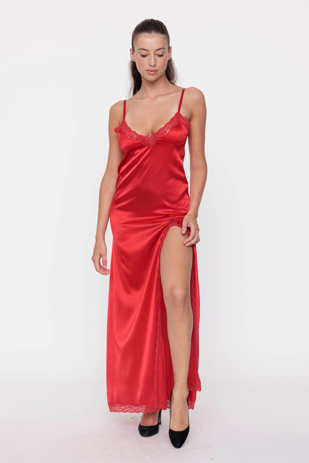 Robe de soirée longue fendue Passion - Red