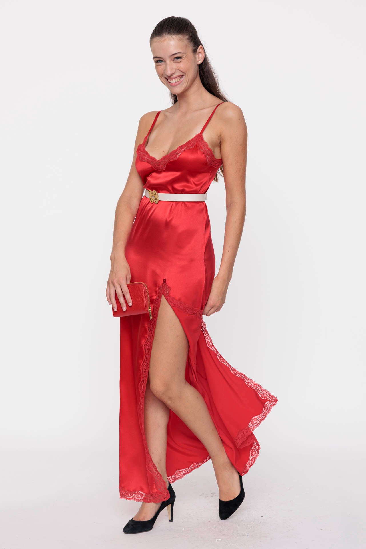 Passion long slit evening dress - Red