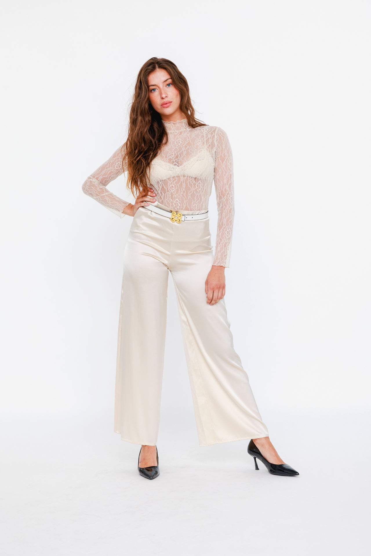 Top en dentelle ivoire - Vannina VESPERINI