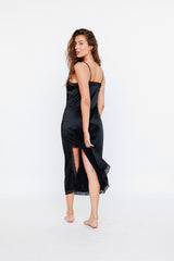 Robe midi en soie Noir - Noir - Vannina VESPERINI