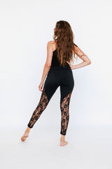 Legging empiècement dentelle - ceinture haute de maintien - Vannina VESPERINI