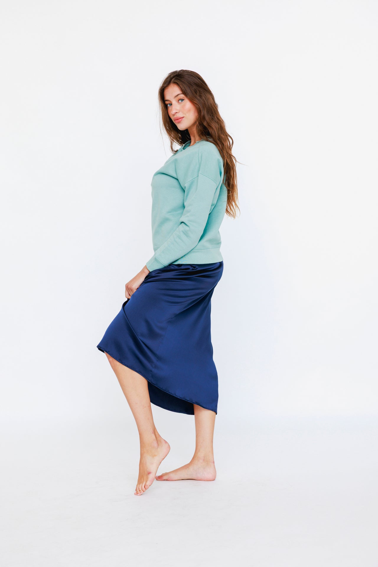 Sweatshirt Coton VV Vert - Vannina VESPERINI