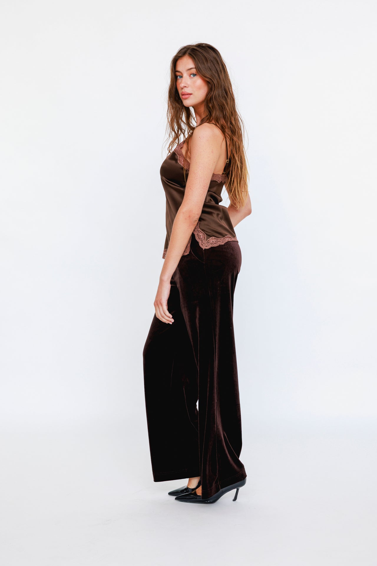 Pantalon en velour, Chocolat - Vannina VESPERINI