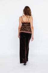 Pantalon en velour, Chocolat - Vannina VESPERINI