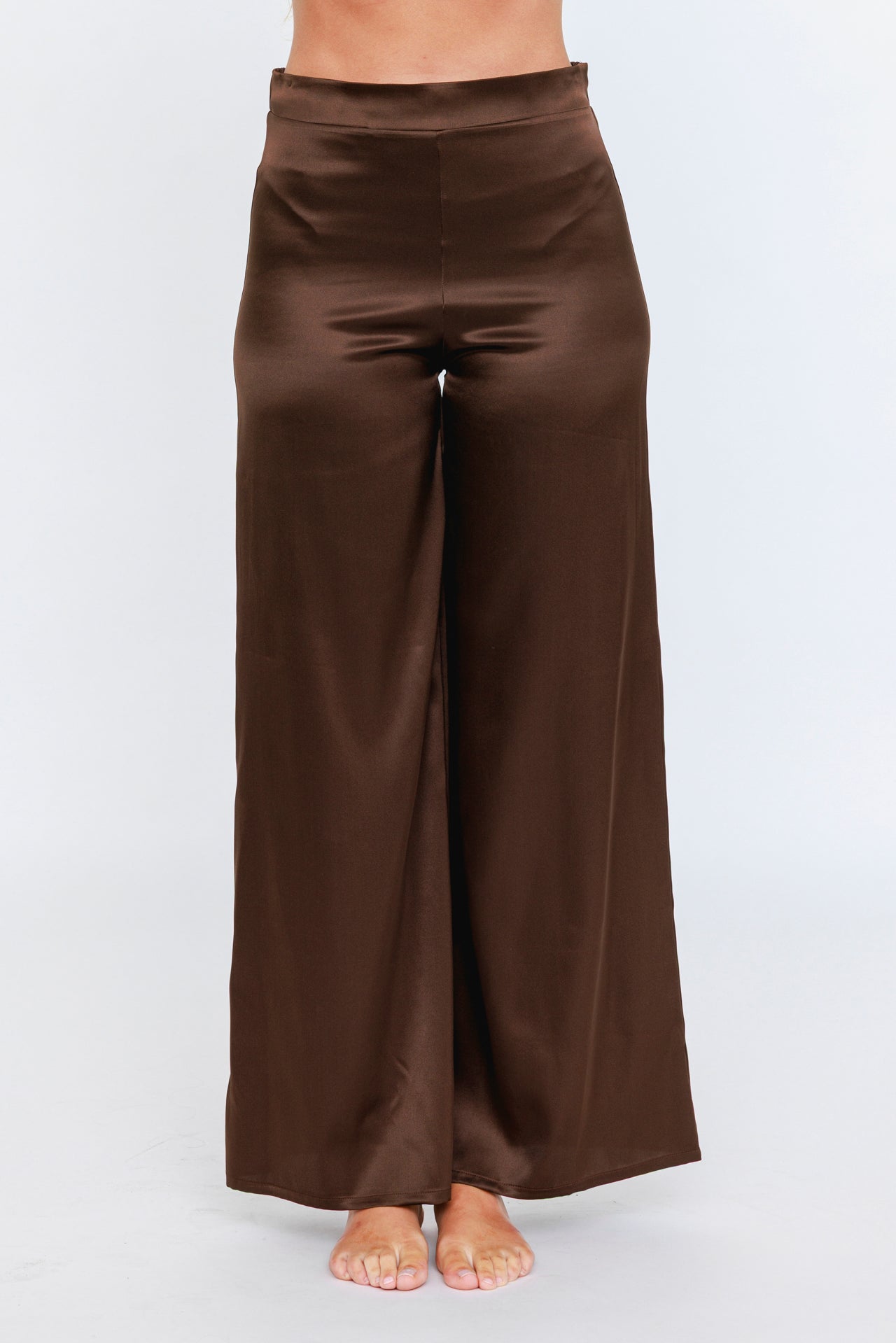 Pantalon Jane en soie Chocolat - Vannina VESPERINI
