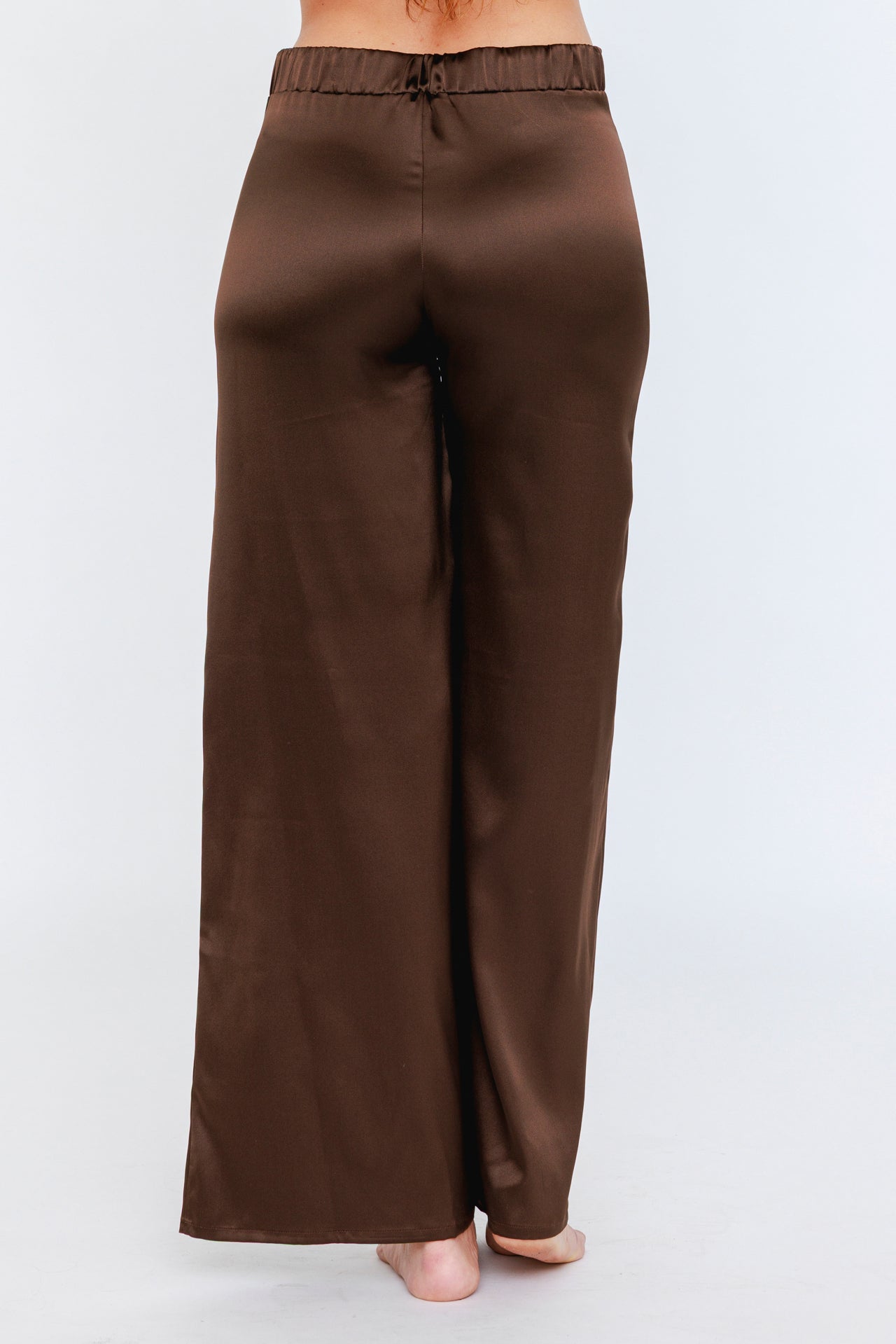Pantalon Jane en soie Chocolat - Vannina VESPERINI