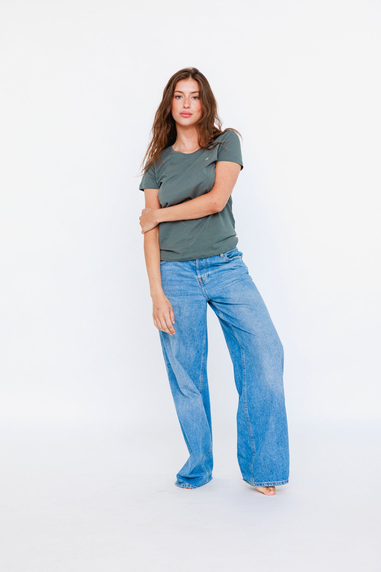 T-shirt Coton VV Kaki - Vannina VESPERINI