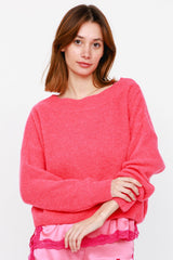 Pull en maille encolure bateau Bubblegum - Vannina VESPERINI