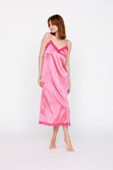 Robe midi en soie Strawberry - Pink - Vannina VESPERINI