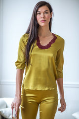 Blouse en soie Gold - Rubis - Vannina VESPERINI