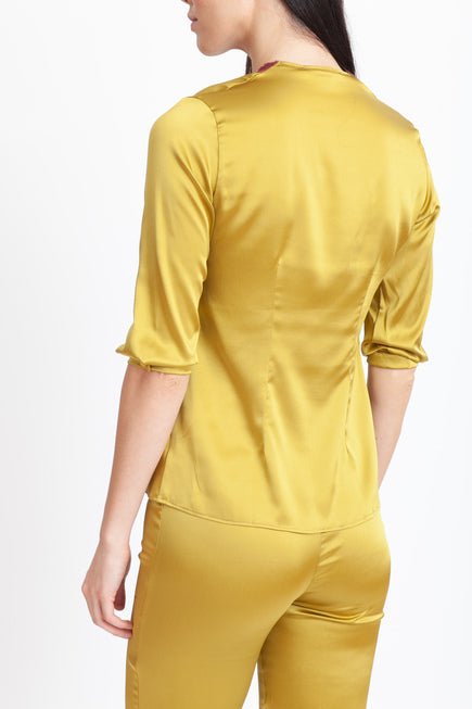 Blouse en soie Gold - Rubis - Vannina VESPERINI