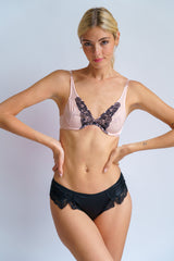 Soutien-gorge Venitian Poudre - Noir - Vannina VESPERINI