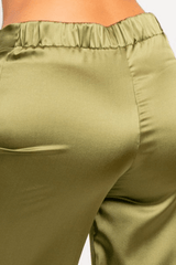 Pantalon Jane en Soie Kaki - Vannina VESPERINI