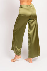 Pantalon Jane en Soie Kaki - Vannina VESPERINI