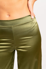 Pantalon Jane en Soie Kaki - Vannina VESPERINI