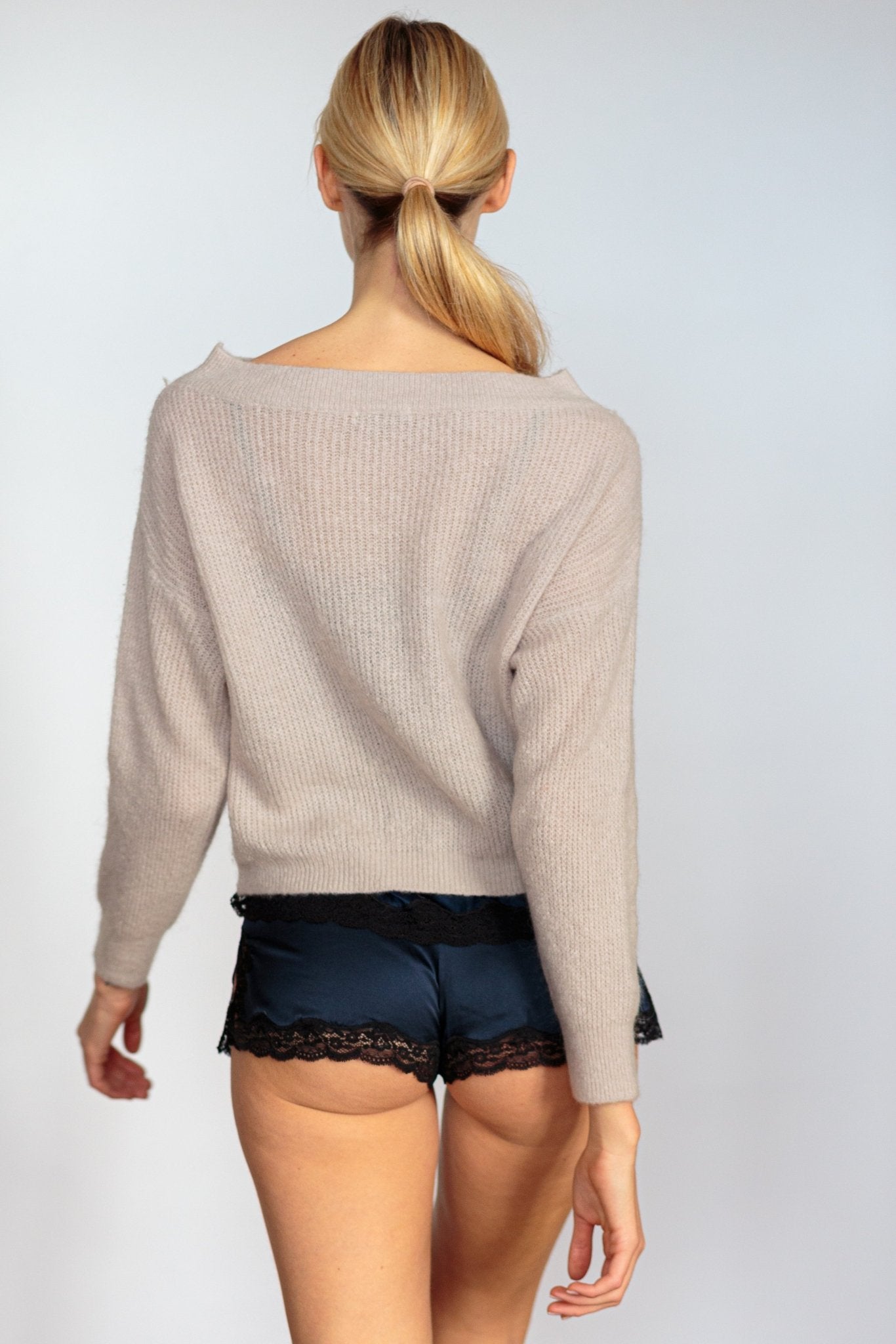 Pull en maille encolure bateau Nacre - Vannina VESPERINI